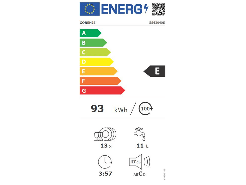 Gorenje GS62040S Mosogatógép