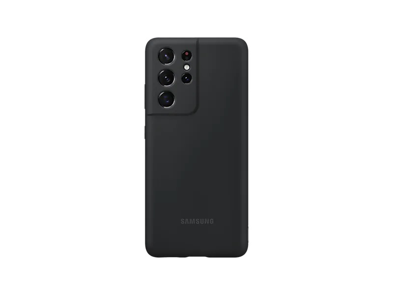 Samsung Galaxy S21 Ultra 5G Szilikon hátsó tok, fekete (EF-PG998TBEGWW)