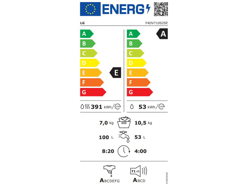 LG F4DV710S2SE Mosó- és szárítógép