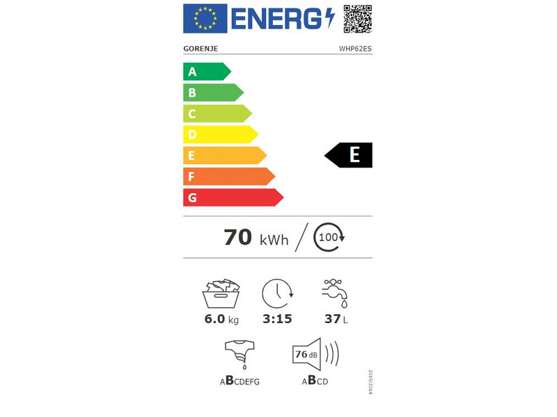 Gorenje WHP62ES Elöltöltős mosógép