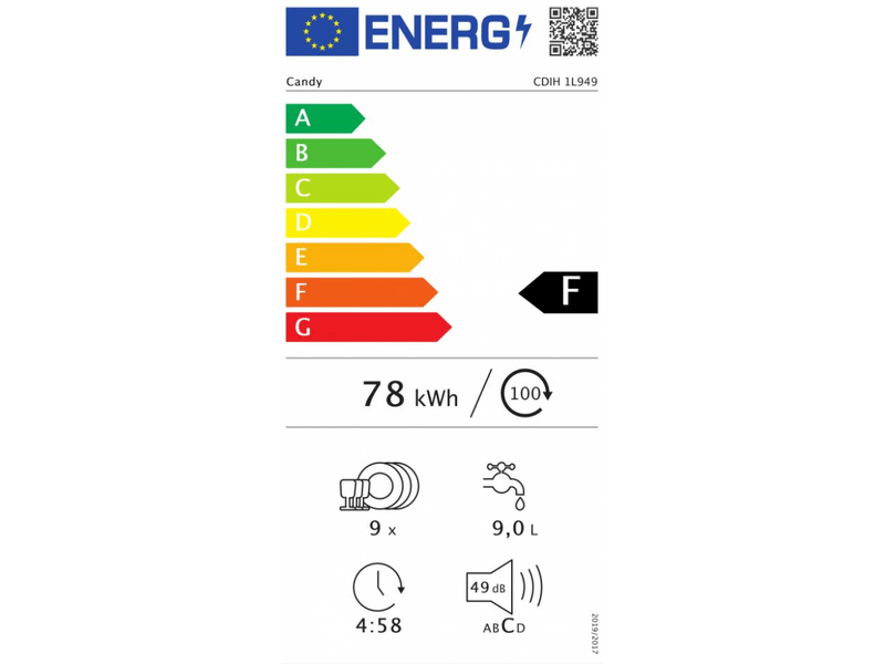Candy CDIH 1L949 Beépíthető integrált mosogatógép