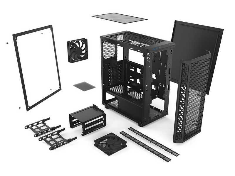 SilentiumPC SPC230 Signum SG1 ATX TG fekete számítógépház