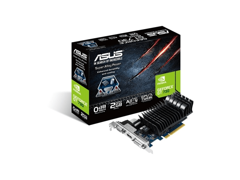 ASUS Nvidia GeForce GT 730 2GB DDR3 Videókártya (GT730-SL-2GD3-BRK)