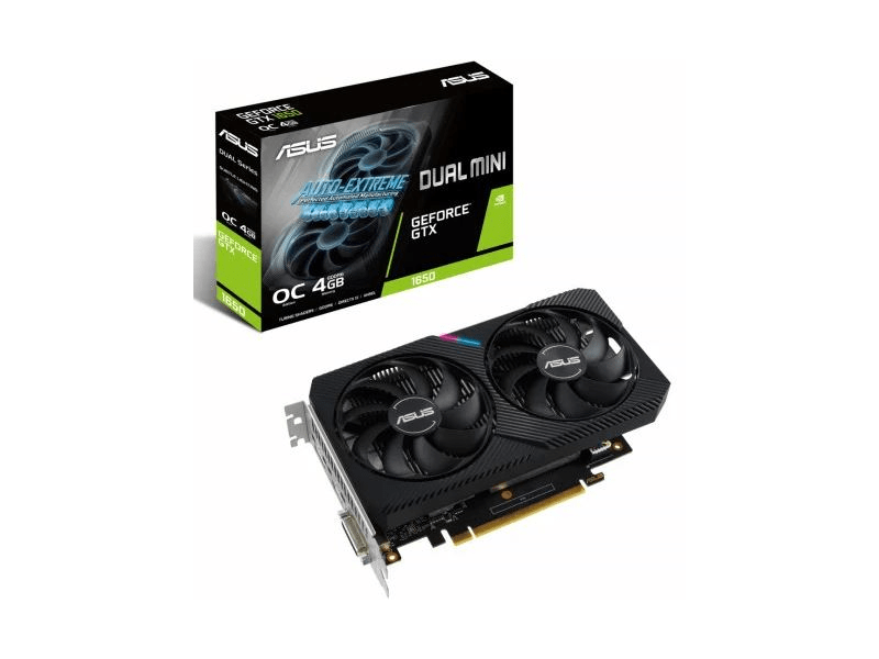 ASUS Nvidia GTX 1650 MINI OC edition 4GB GDDR6 videókártya (DUAL-GTX1650-O4GD6-MINI)