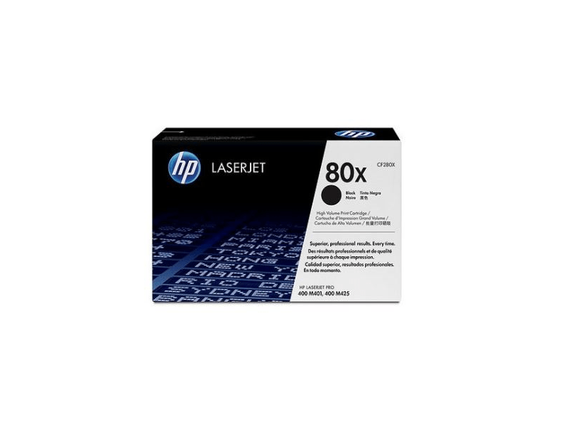 HP 80x fekete eredeti toner (CF280X)