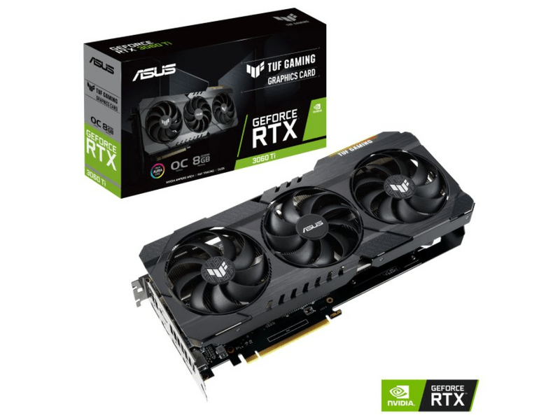 ASUS TUF Gaming RTX 3060 Ti OC 8 GB videókártya (TUF-RTX3060TI-O8G-GAMING)