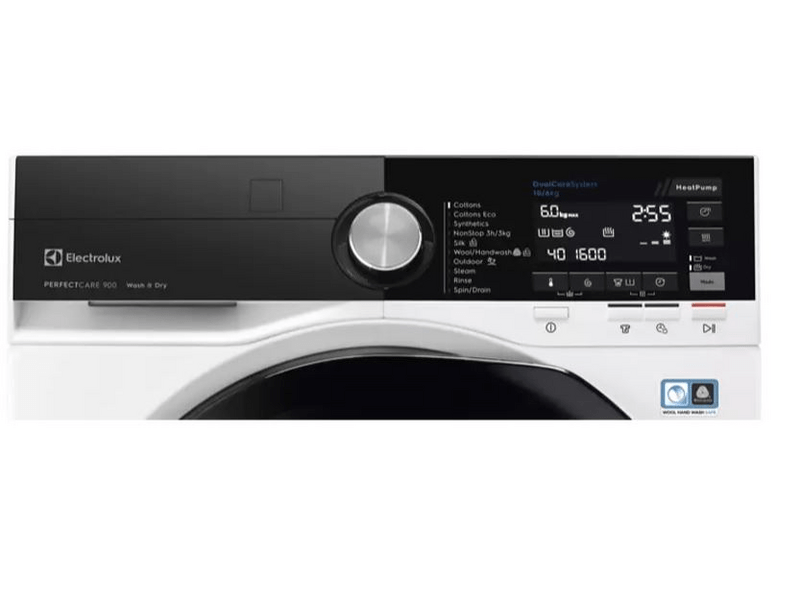 Electrolux EW9W161B Hőszivattyús mosó-szárítógép, gőzprogram, 10/6 kg, 1600 f/p