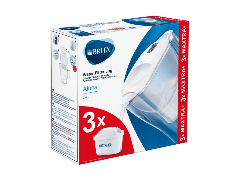 Brita Aluna 2.4 l Vízszűrő kancsó, 3 db Maxtra+ szűrőbetéttel (BRH1040564)
