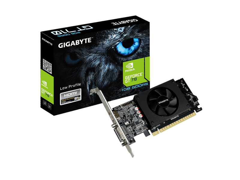 GIGABYTE GeForce GT 710 1GB GDDR5 64bit Videokártya (GV-N710D5-1GL)