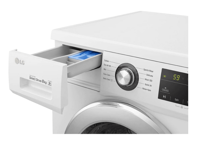 LG F4J3TN5WE Elöltöltős mosógép