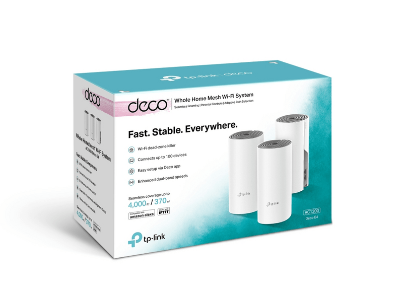 TP-Link DECO E4 3P (AC 1200) Mesh Wi-Fi rendszer (3db-os)