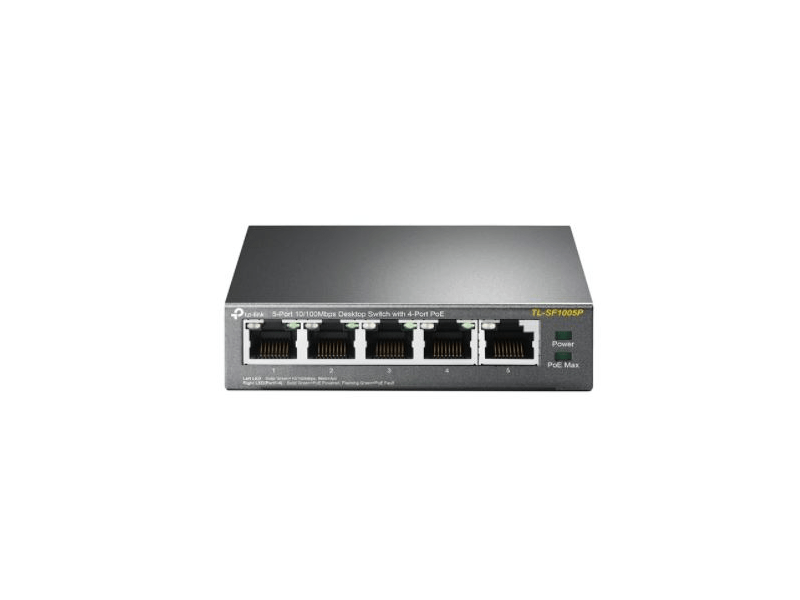 TP-Link TL-SF1005P 5-Portos 10/100 Mbps asztali switch 4 PoE porttal