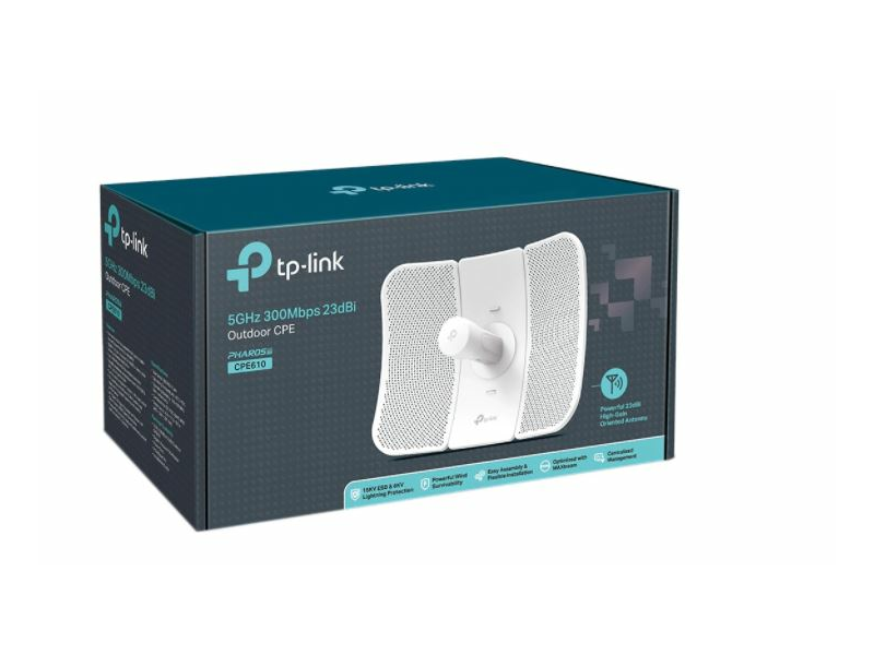 TP-Link CPE610 5GHz 300Mbps 23dBi kültéri egység