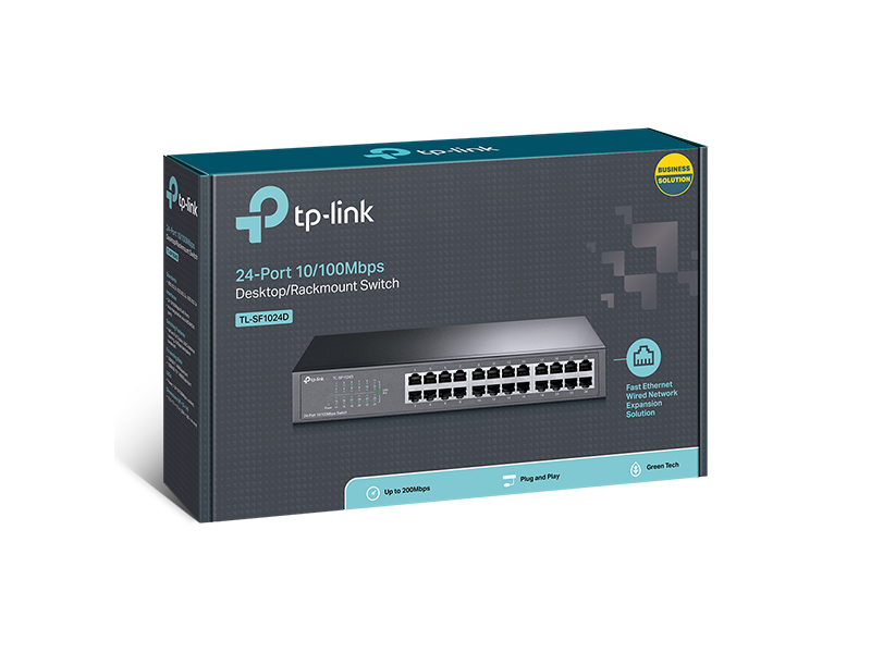 TP-Link TL-SF1024D 24 portos 10/100 Mb/s asztali/rackbe szerelhető Switch