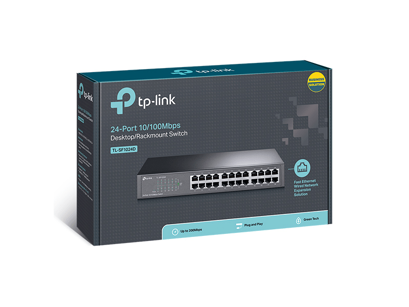 TP-Link TL-SF1024D 24 portos 10/100 Mb/s asztali/rackbe szerelhető Switch