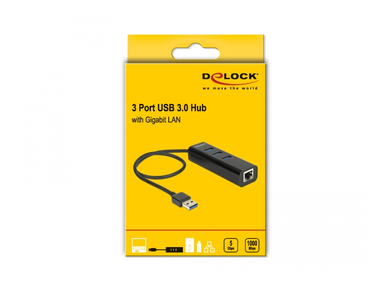 Delock 62653 USB 3.0 hub elosztó