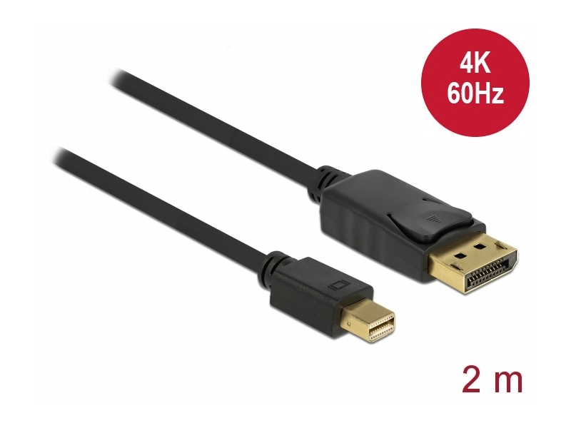 Delock 82438 Mini displayport - Displayport kábel, 2m