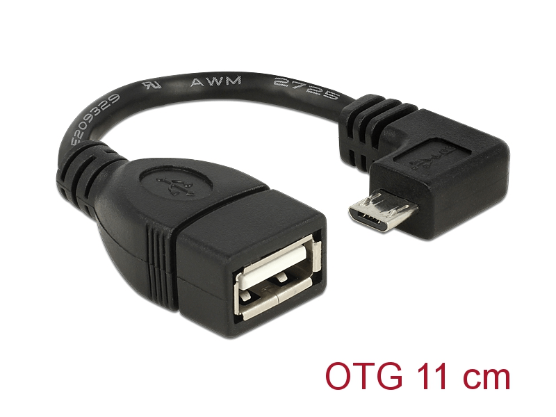 Delock 83104 USB B - USB A OTG kábel, 11cm