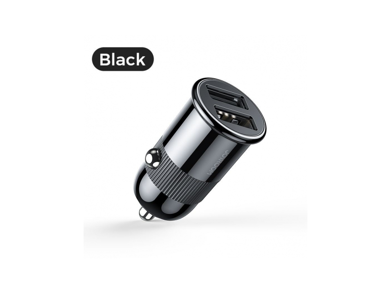 Joyroom C-A06 BK  2USB Micro USB kábellel fekete Autós töltő