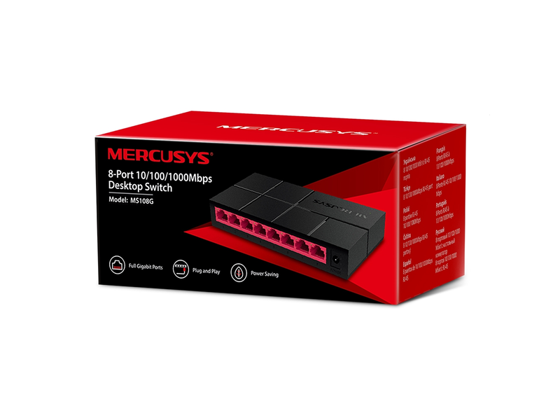 Mercusys MS108G 8-Port 10/100/1000Mbps Asztali Switch