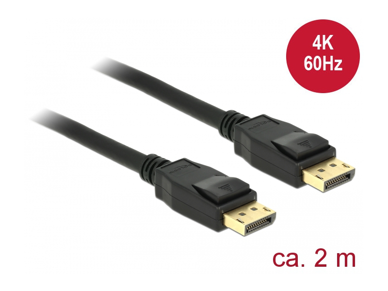 Delock  83806 Kábel DisplayPort 1.2 dugó - DisplayPort dugó 4K 2 m