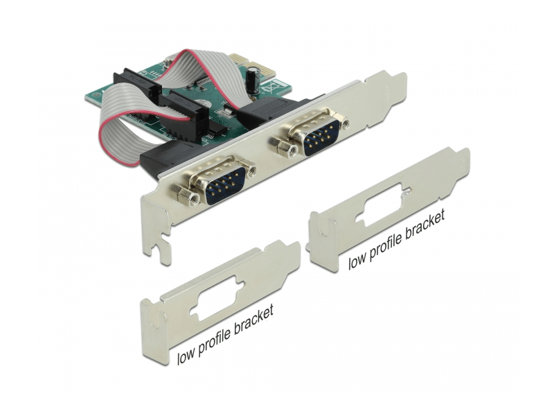 Delock 90007 PCI Express > 2 x RS-232 Kártya