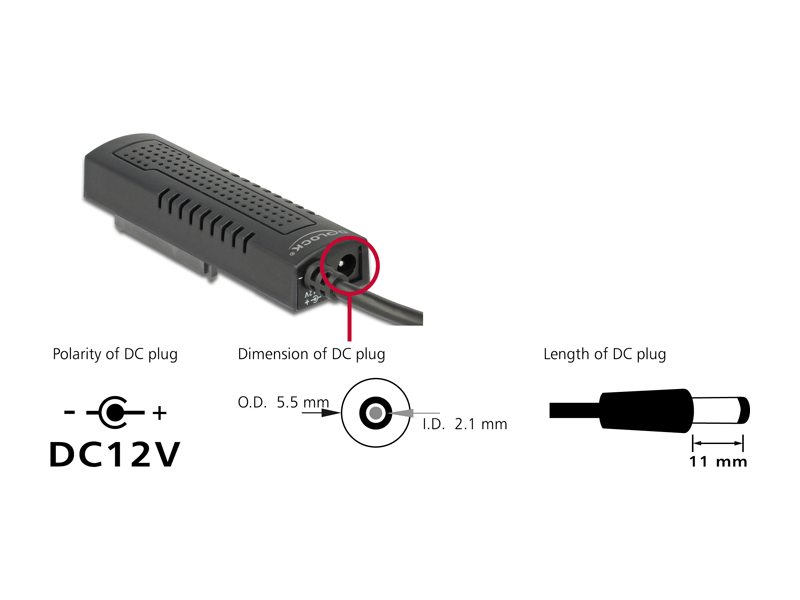 Delock 61858 SATA HDD dokkoló állomás