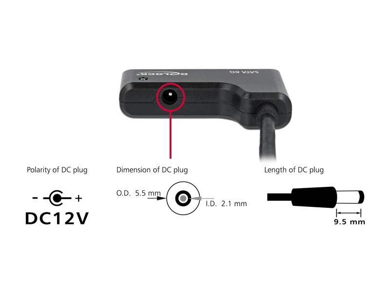 Delock 61882 USB 3.0 - SATA 6 Gb/s átalakító