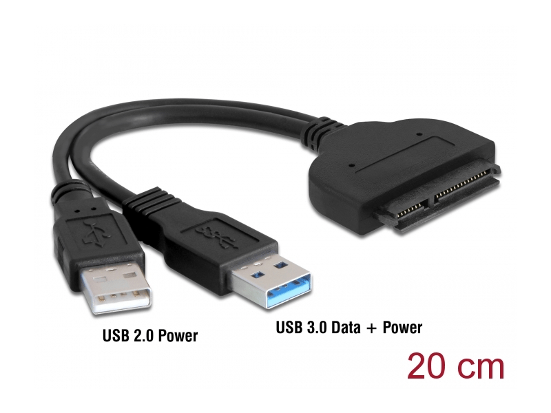 Delock 61883 SATA 6 Gb/s - USB 3.0 + 2.0 átalakító