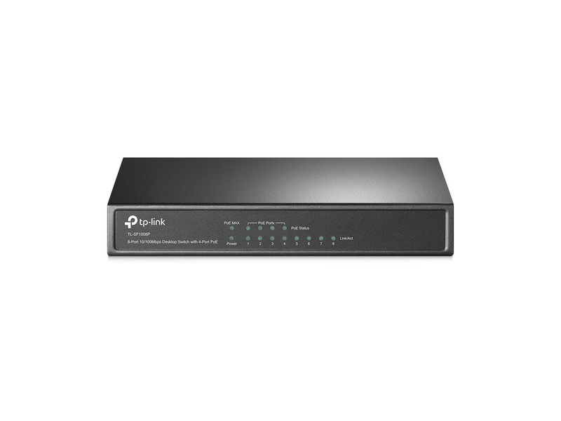 TP-LINK TL-SF1008P 8-Port 10/100Mbps Asztali Switch