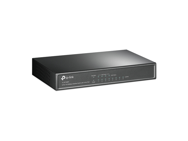 TP-LINK TL-SF1008P 8-Port 10/100Mbps Asztali Switch