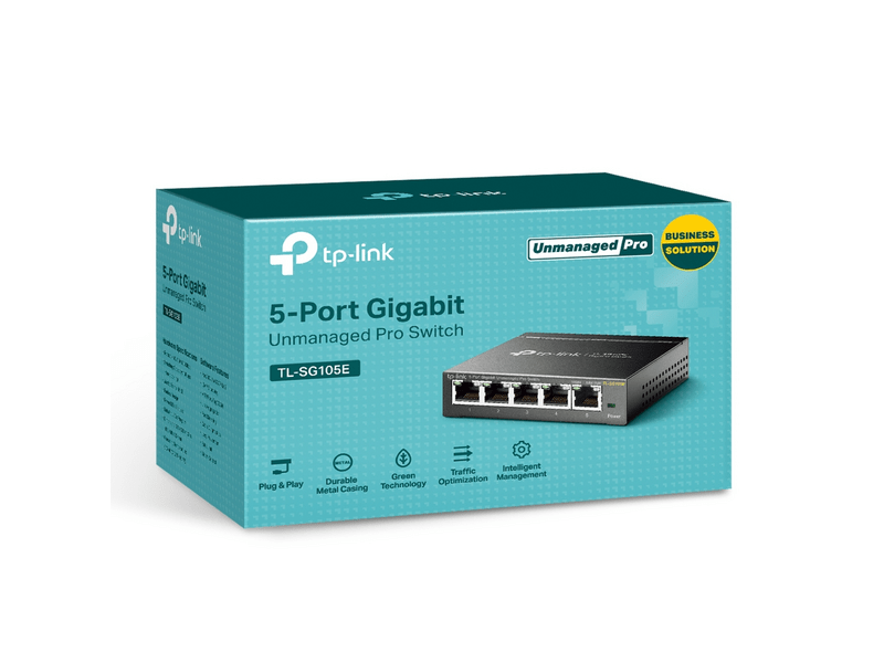 TP-LINK TL-SG105E 5-Port 10/100/1000Mbps Asztali Switch