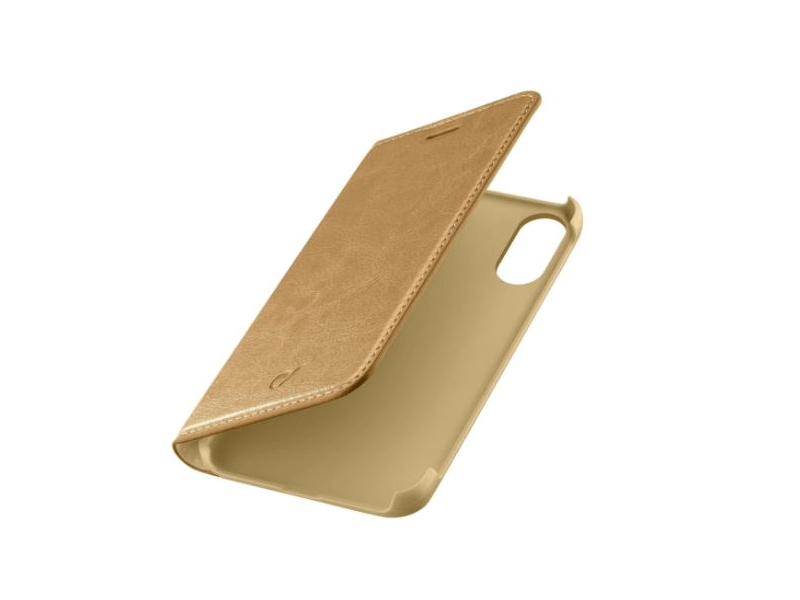CellularLine Book Essential iPhone X Flip tok, Barna