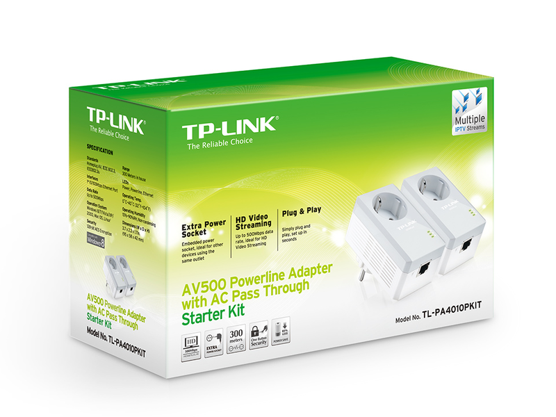 TP-LINK TL-PA4010PKIT Gigabites Powerline készlet