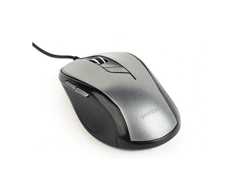 Gembird MUS-6B-01-BG 6 gombos fekete-ezüst egér