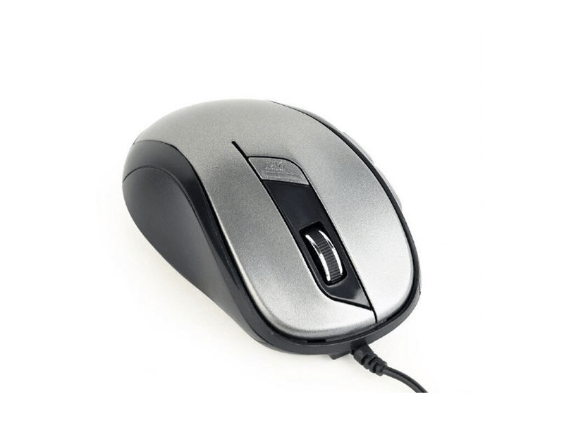 Gembird MUS-6B-01-BG 6 gombos fekete-ezüst egér