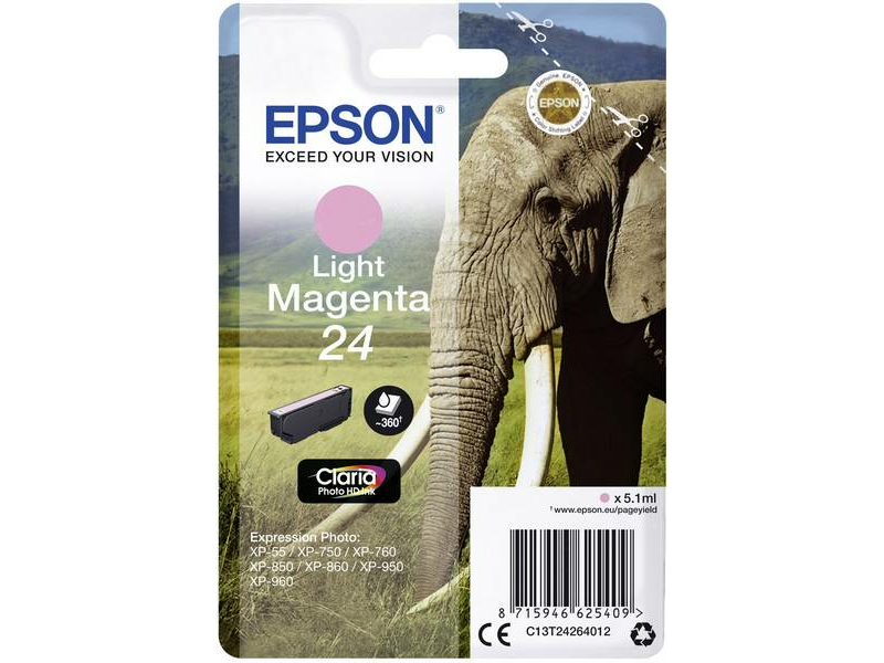 Epson T2426 (C13T24264012) tintapatron, világos magenta