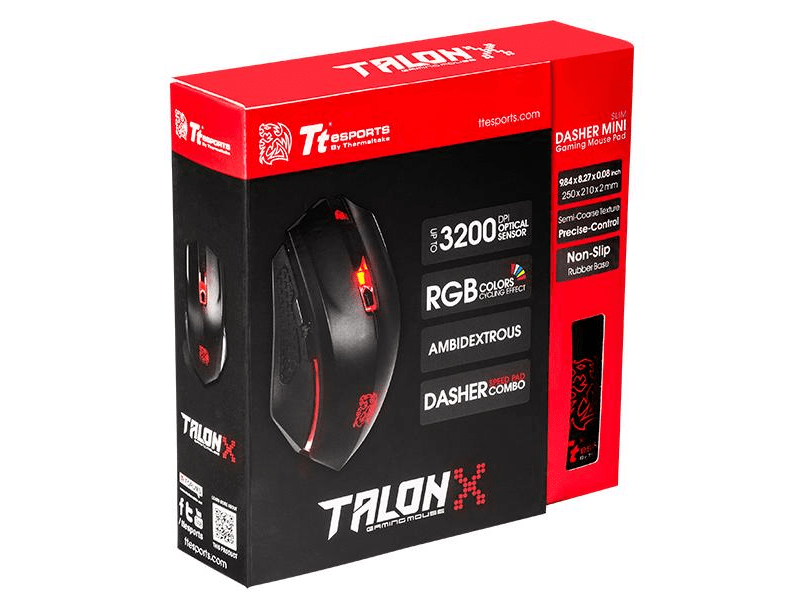 Thermaltake MO-CPC-WDOOBK-01 gamer egér + egérpad