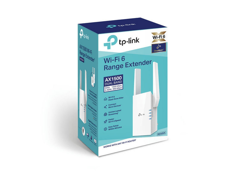 TP-Link AX1500 Wifi Lefedettségnövelő (RE505X)