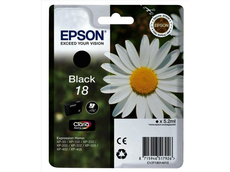 Epson T1801 Tintapatron, fekete