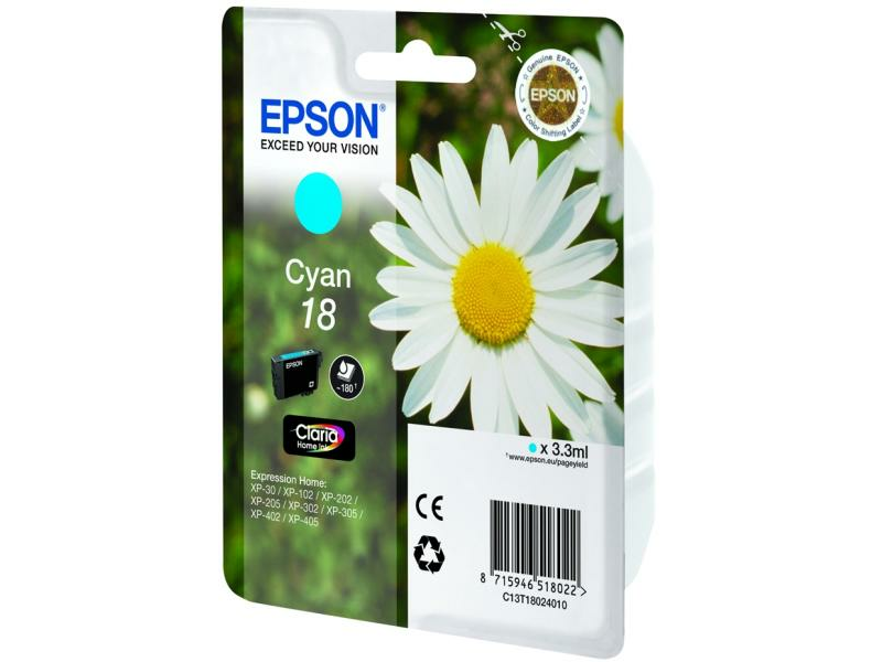 Epson T1802 Tintapatron, ciánkék