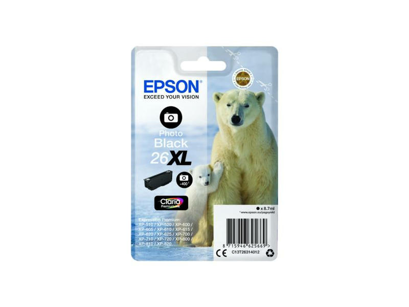 Epson T2631 fekete tintapatron