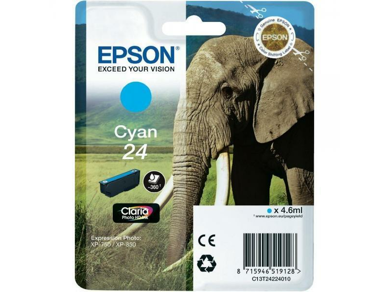 Epson T2422 Tintapatron, ciánkék