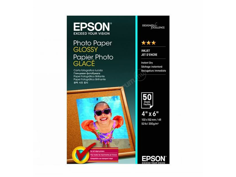 Epson Fényes fotópapír, 10x15 cm (C13S042549)
