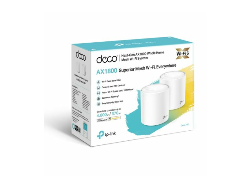 TP-Link Deco X20 AX1800 (2-Pack) Mesh Wi-Fi 6 Rendszer