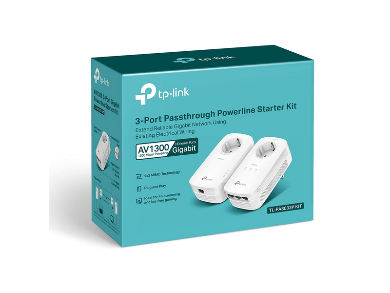 TP-link TL-PA8033P KIT AV1300 Gigabit Powerline adapter