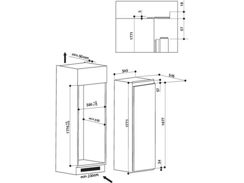 Whirlpool AFB 18401 Beépíthető fagyasztószekrény