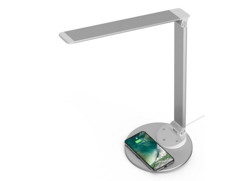 TaoTronics TT-DL069 Asztali LED lámpa, Vezeték nélküli töltővel, Fehér