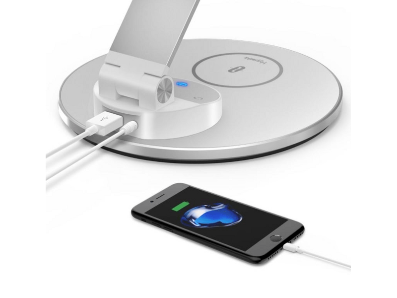 TaoTronics TT-DL069 Asztali LED lámpa, Vezeték nélküli töltővel, Fehér