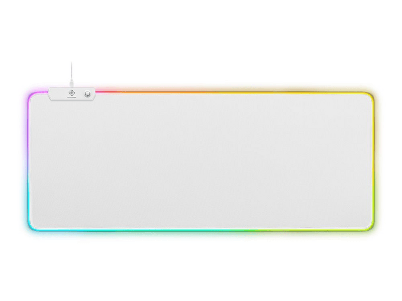 Deltaco GAM-079-W RGB Gamer egérpad, fehér